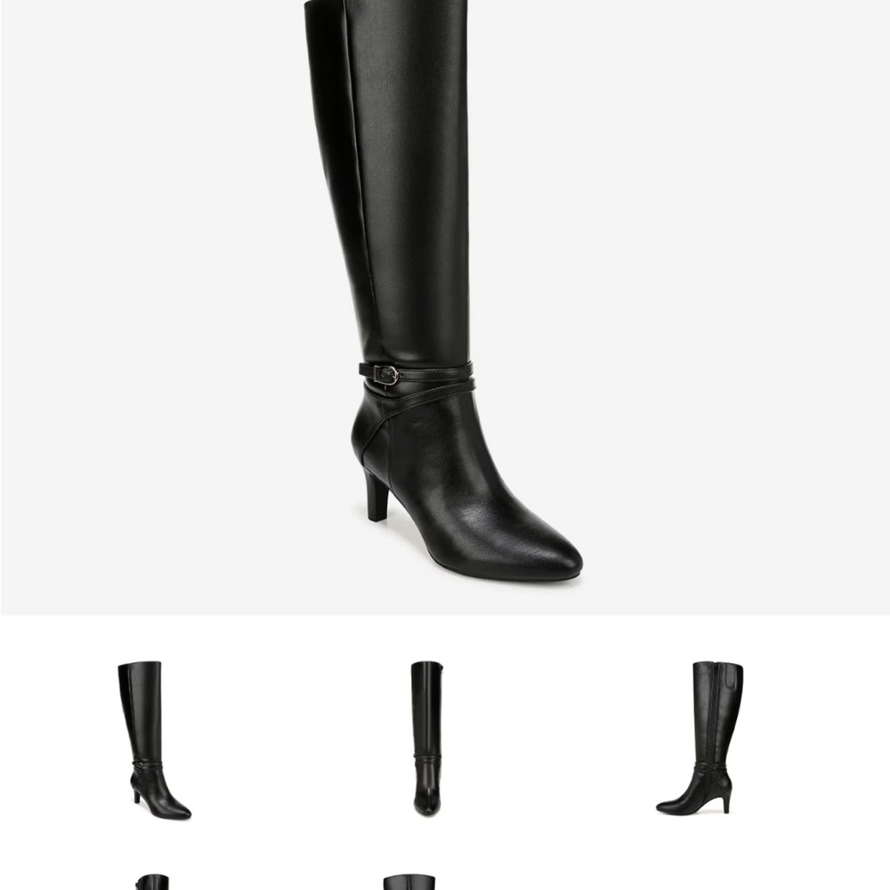 Life Stride Black Heeled Boots Wide Calf